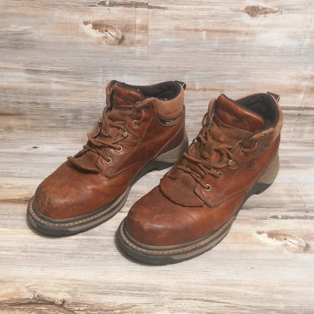 Ariat Terrain H2O Copper Brown Leather Waterproof Endurance Boots 10002183 M 7.5